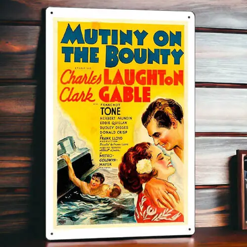 Металлический постер Mutiny on the Bounty, фотообои 8 дюймов x 12 дюймов