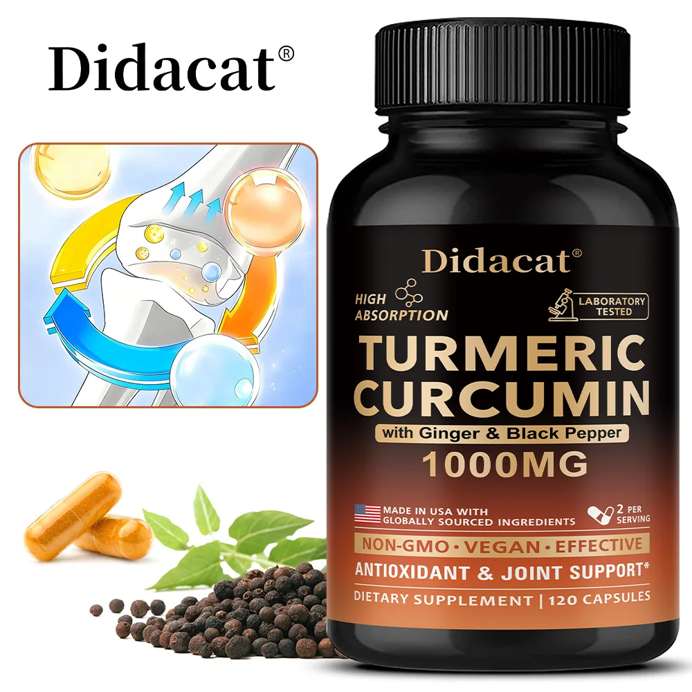 

Curcumin (with Black Pepper)-Potent Formula for Higher Absorption - Boosts Immunity, Supports Joint Health, Regulates Metabolism