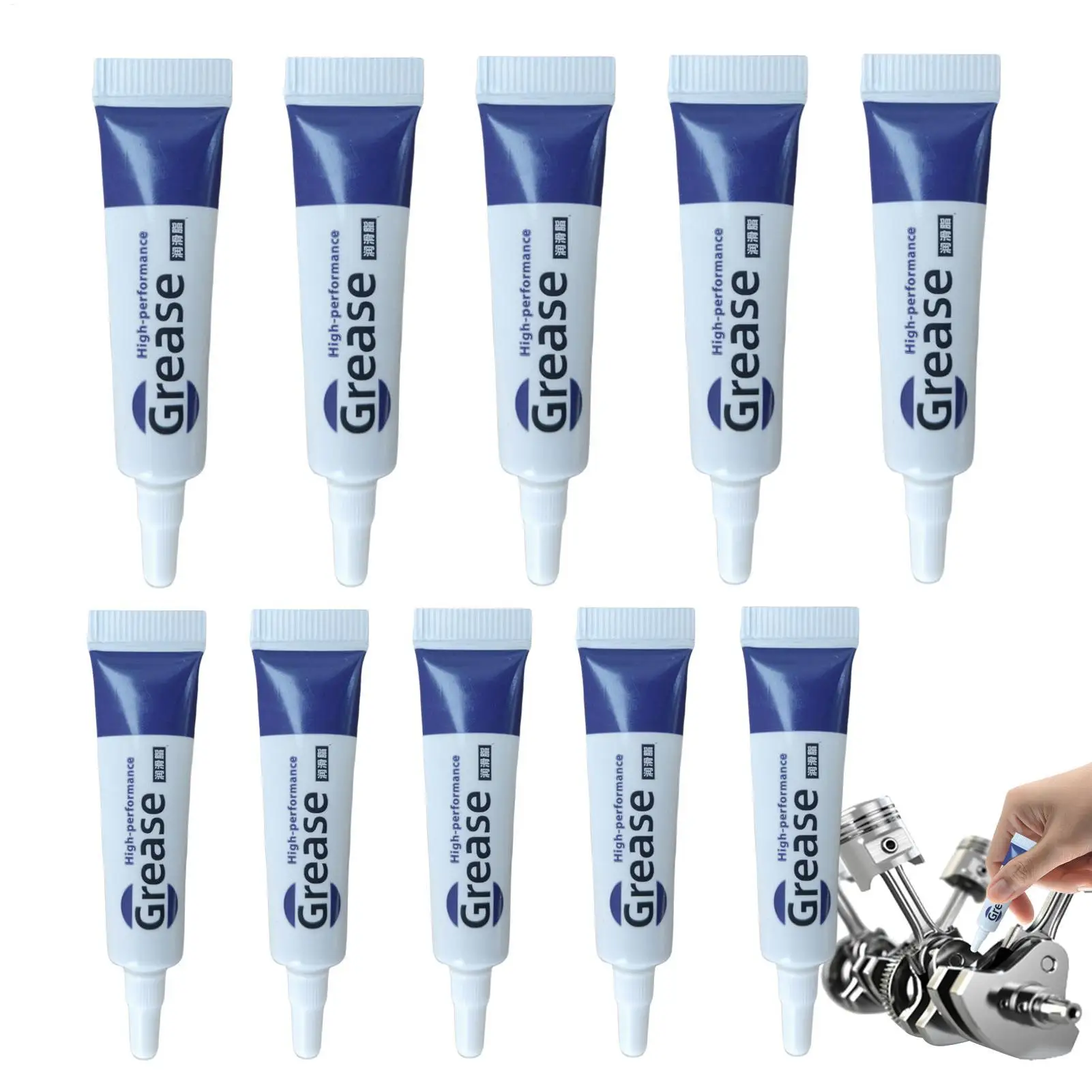 10pcs 3g Silicone Grease Lubrication Waterproof Sealing Silicone Grease Lubricant Automobile Gear Valve Chain Maintenance Tool