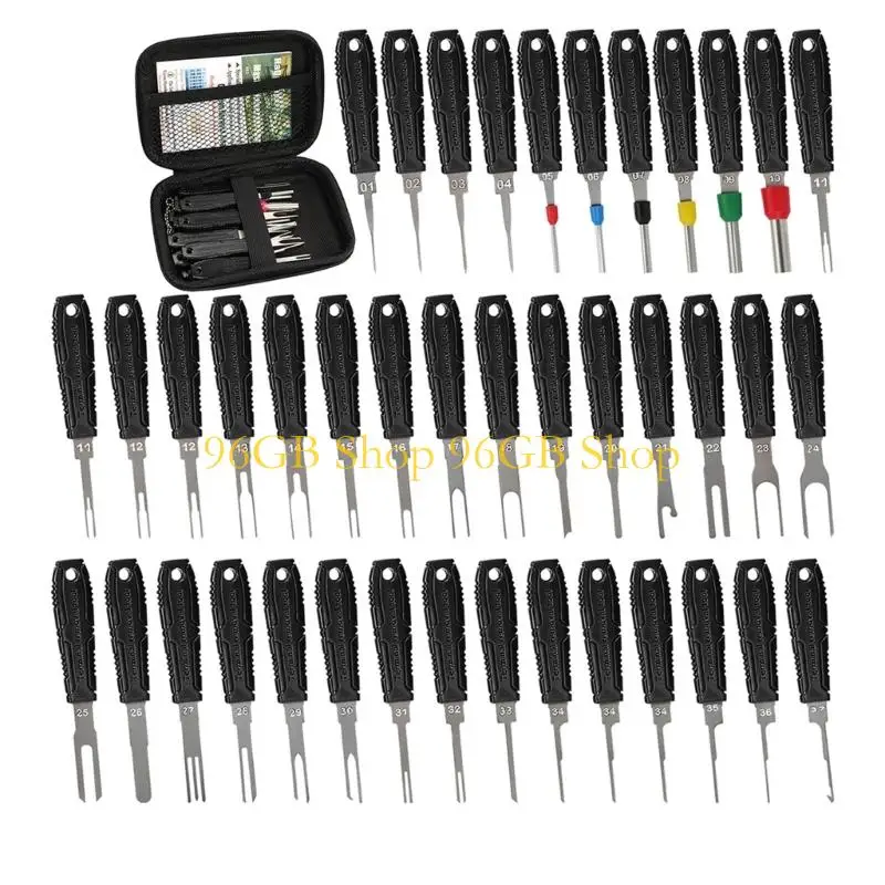 96GB Professional Automotive Wire Connector Removal Tool Set 41Pieces Terminal Removal Tool For Easy Pin