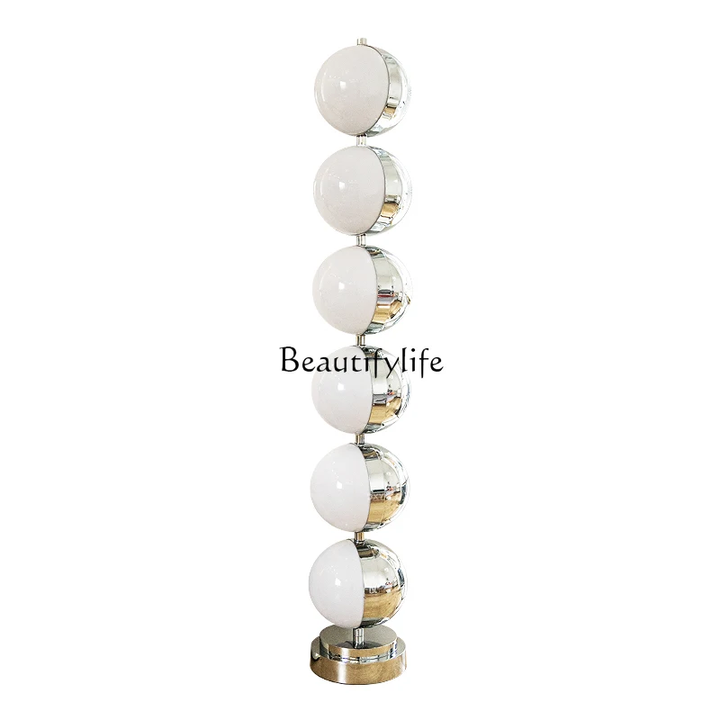 

Living room art floor stainless steel retro rotating luminous decorative ornament