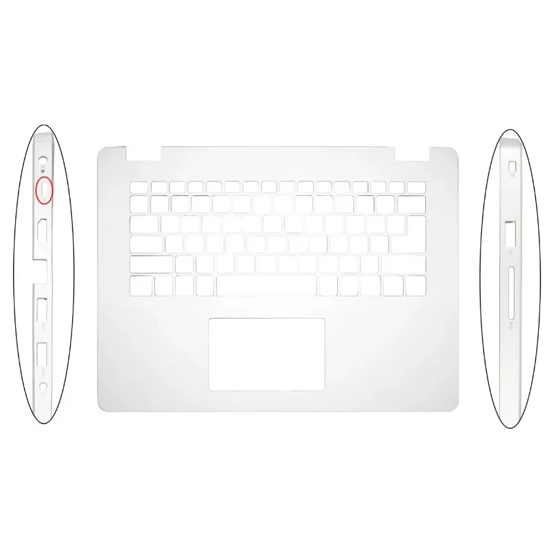 حافظة كمبيوتر محمول أصلية جديدة لأجهزة Dell Vostro V3400 V3401 V3405 Palmrest الغطاء العلوي للوحة المفاتيح حافظة قاعدة سفلية 0CX6T3 0GR6XD #3
