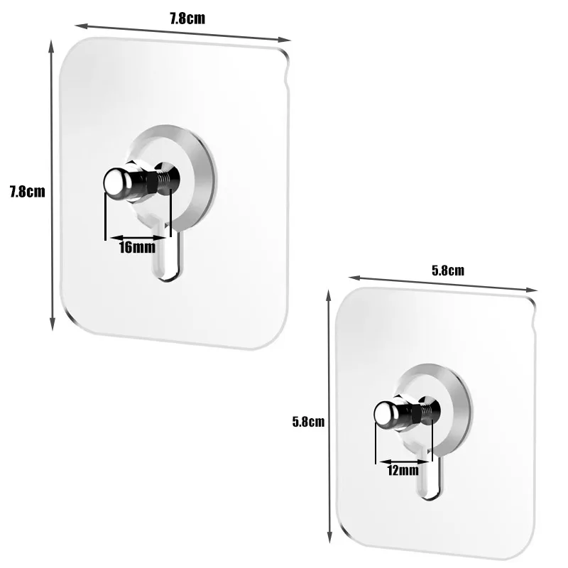 Strong Adhesive Wall-Mounted Hooks Poster Photo Frame Clock Hangers Punch Free Screw Hook Kitchen Bathroom Organizer Holders