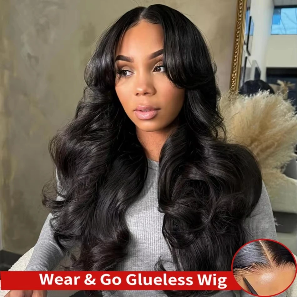 Body Wave Glueless Preplucked 5X5 Human Wigs Ready To Go 4X4 Human Hair Wigs Pre Cut Ready To Wear Closure Brazilian Wig
