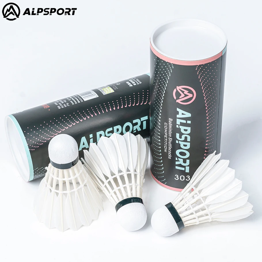 

Alpsport 303 3/6/9 tubes White Goose Feather Badminton TraAlpsport ining ball Smooth Speed Outdoor Sports Equipment Shuttlecock