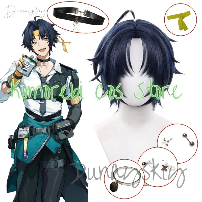 

Asaba Harumasa Game Zenless Zone Zero Cosplay Wig Hairband Carnival Uniform Role-playing Wig Anime Halloween Party Outfits Prop