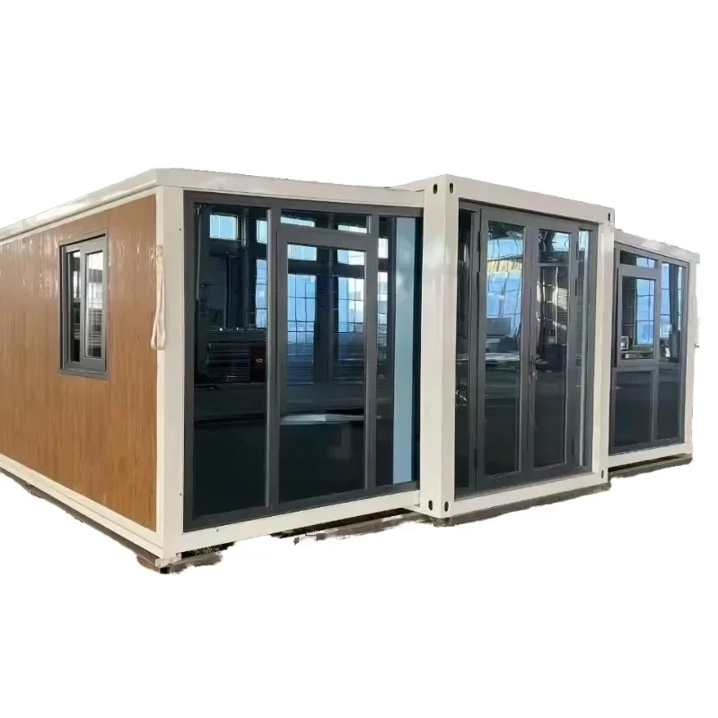 High-End Double Wing Folding Container House with Toilet Good Price Series for Office Building Made of Sandwich Panel