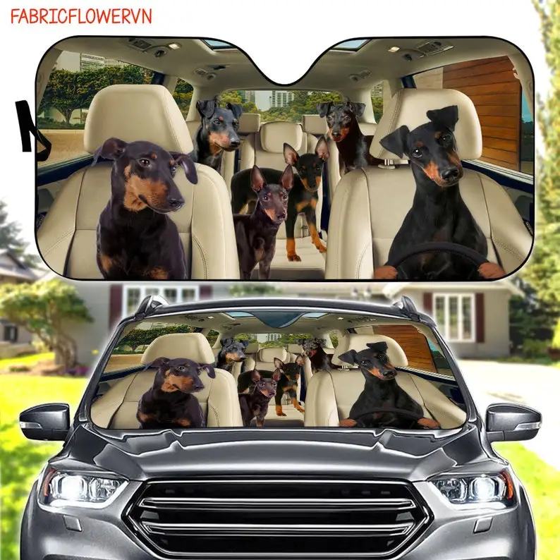 

Manchester Terrier Car Sunshade, Dog Car Decoration, Dog Windshield, Dog Lovers Gift, Dog Car Sunshade, Gift For Mom, Gift For D