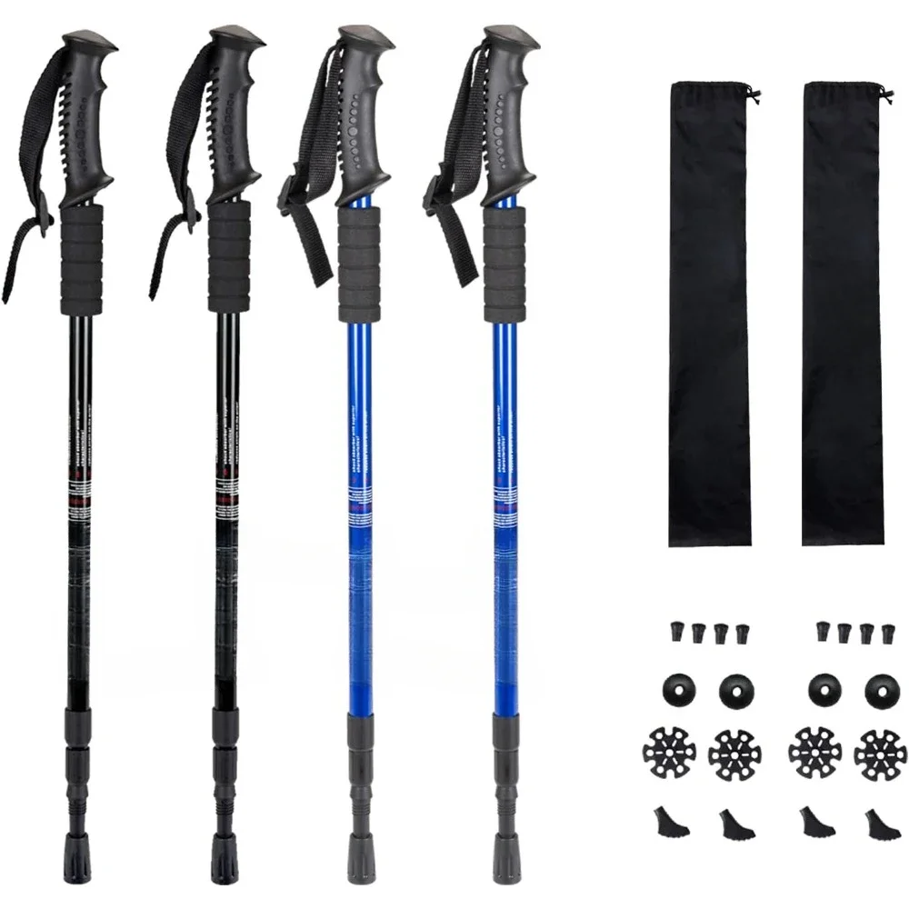 

Hiking Trekking Poles, 2 Pack Collapsible,Lightweight, Anti Shock, Hiking or Walking Sticks,Adjustable Hiking Pole