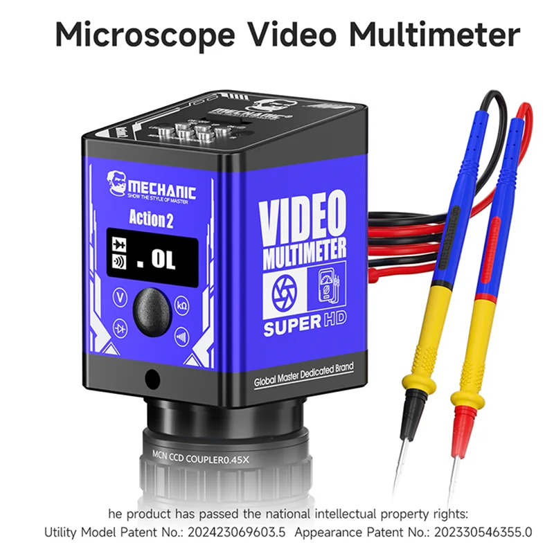 MECHANIC Action 2 Microscope Video Multimeter 1080P HD Video Tester High-Precision Measuring For Phone/Tablet/Laptop Repairs
