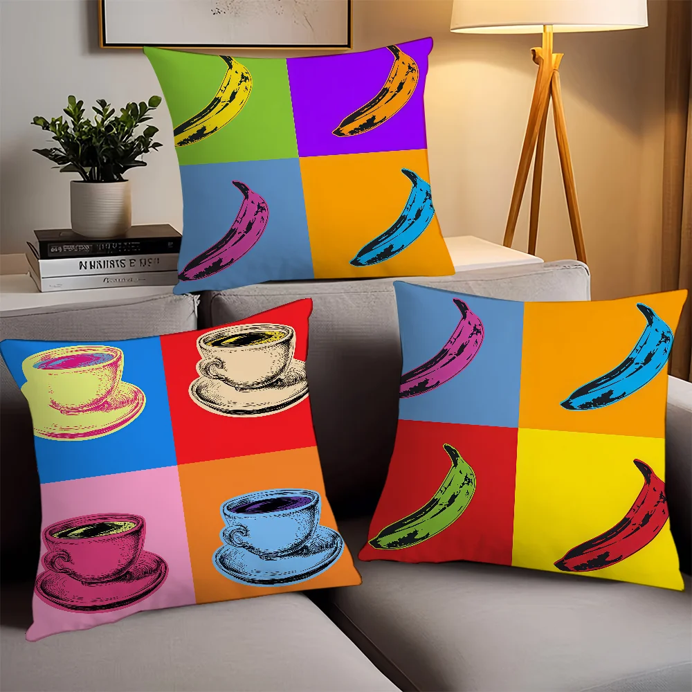 Artist A-Andy W-Warhol cushion cover Office Cushions Suitable For Sofa Car Bedroom Decorative Cushion Cover