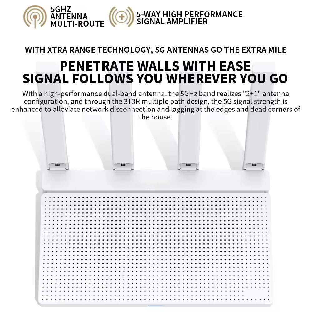2024 Baru Asli Xiaomi AX3000T Router 2.4GHz 5GHz 1.3GHz CPU 2X2 160MHz WAN LAN LED Koneksi NFC untuk Rumah Kantor Game Mi