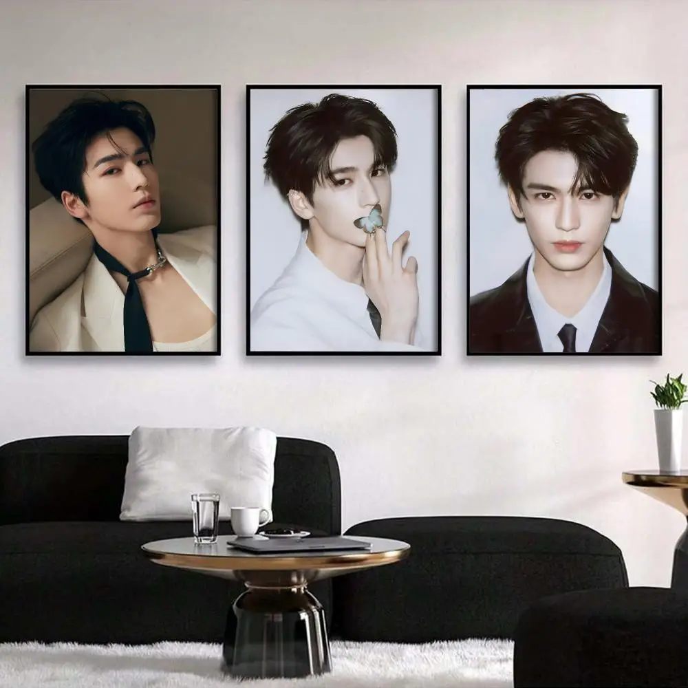 Actor Z-Zhang Linghe Painting Calligraphy Vintage Aesthetic Poster Canvas Print Trendy High-Fashion Wall Decor