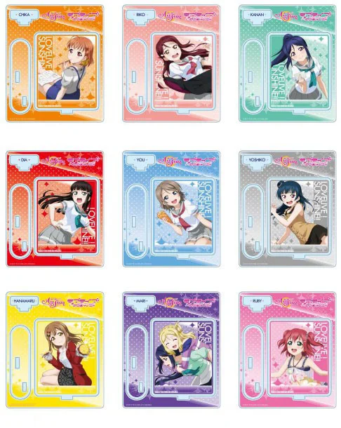 Fans present Anime Love Live! School Idol Mini HD characters Double insertion Acrylic Stand Kurosawa Desktop Ornament Series