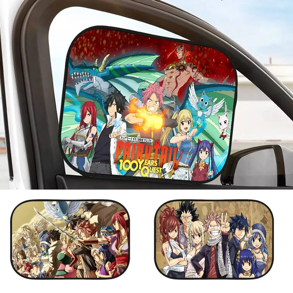 

F-FAIRY TAIL 100 YEARS QUEST Car Sun Shade UV Protection Electrostatic Adsorption Car Window For Kids Universal Auto Curtain