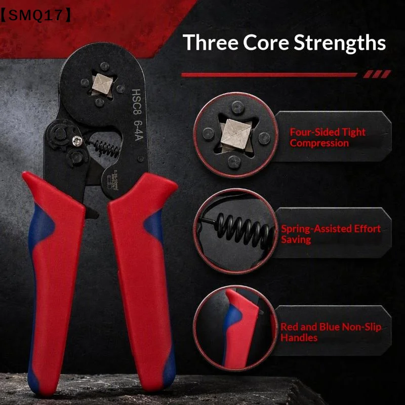 Crimping Tool HSC8 6-4A Wire Stripper Crimp Connector 0.25-10mm Ferrule Pliers 1200pcs Terminals Wire Stripper Professional - view 5