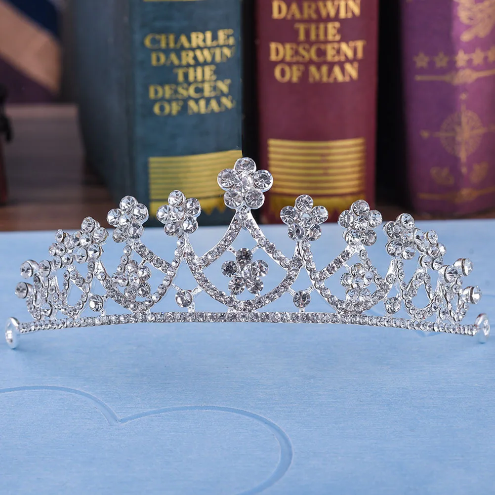 

Детская корона, нежный головной убор со стразами для невесты, свадебный ободок для волос, украшение для дня рождения, корона невесты
