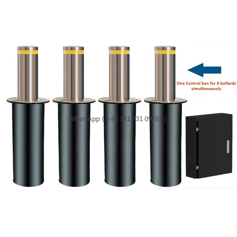 

Hydraulic Automatic Rising Bollards APP Remote Control Retract le Project Safety Barriers Bollard Price