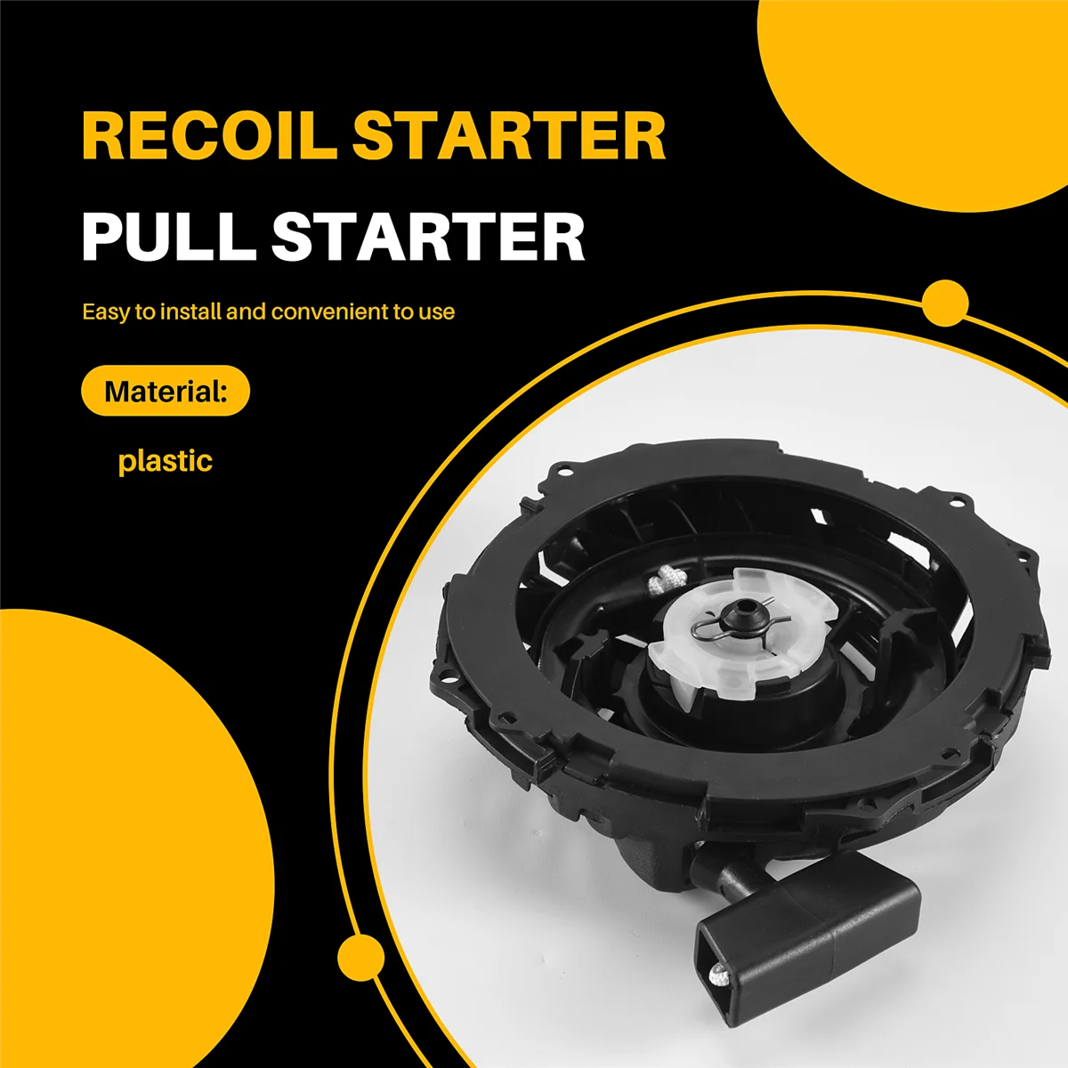 Recoil Pull Starter Assembly Power Engine Machine Tools Lawn Mower Parts Compatible for Briggs Stratton 590588 500EB84B
