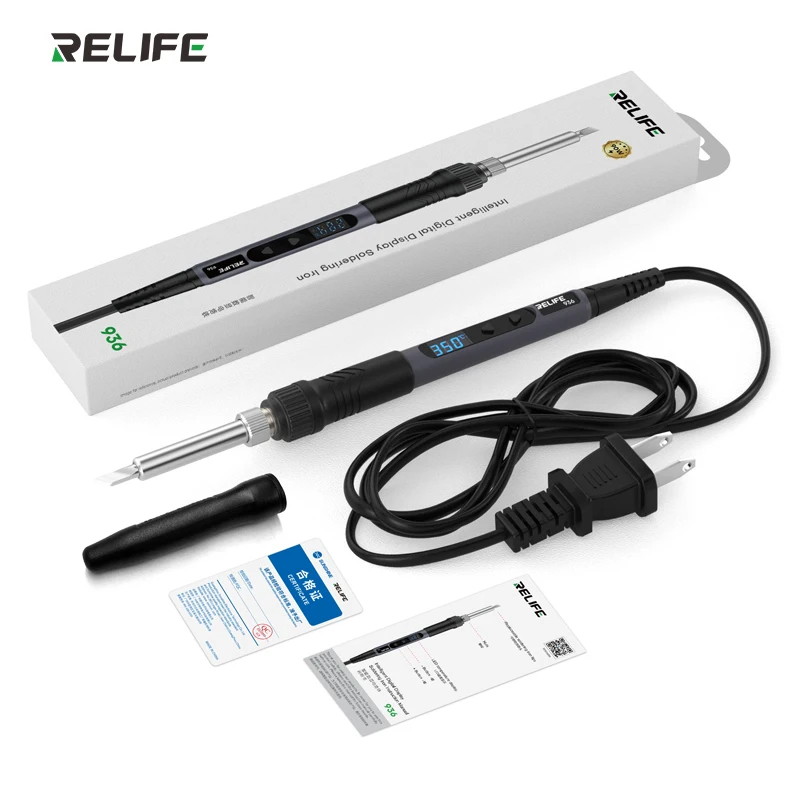 RELIFE 936 90W Intelligent digital display soldering iron High power adjustable constant temperature repair soldering station