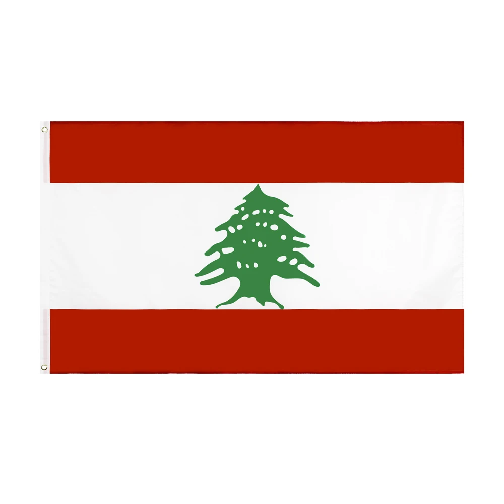 Free Shipping The Republic Of Lebanon Flag 90X150cm Double-sided printing Green Tree LB LBN  Lubnan Banner Indoor Outdoor