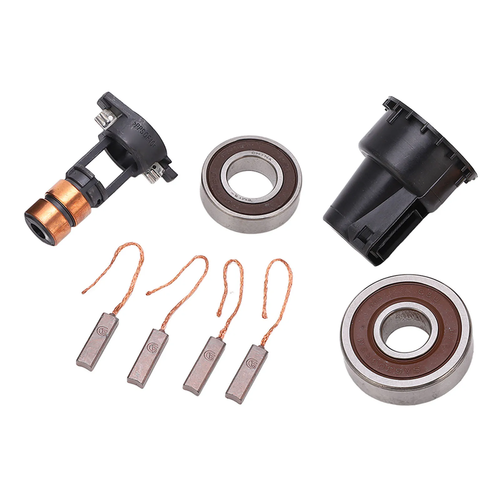 Alternator Repair Kit ABS Copper 230090 Direct Replacement OEM Quality Transmit Current Signal Slip Ring Brushes Set for Auto