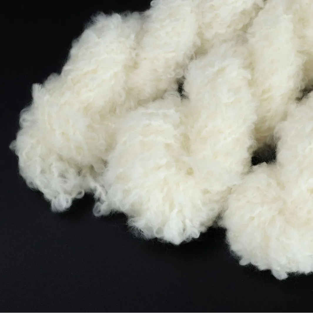 Undyed White Blank Yarn,  Superfine Merino Wool Big Loop Base Yarn, Special Dyeable Raw Thread