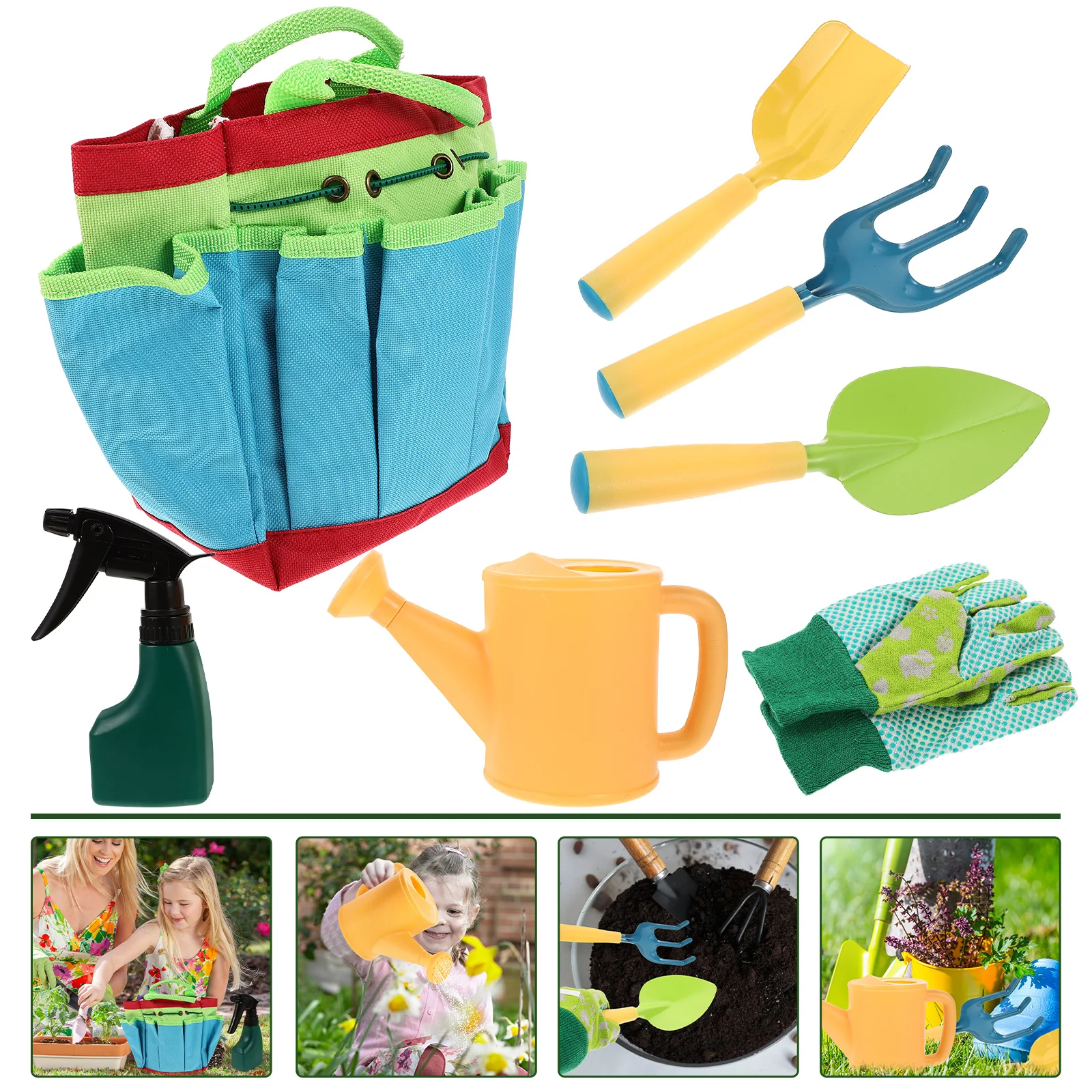 

Kids Gardening Tool Kits Children'S Mini Shovel Rake Sand Planting Set Lightweight Iron Plastic Material Cute Design Outdoor