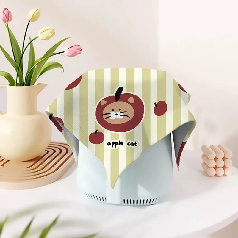VIKAMA Air Fryer Coffee Maker Cover Cute Pet Design Short Pile Fleece Dustproof for Kitchen view 2