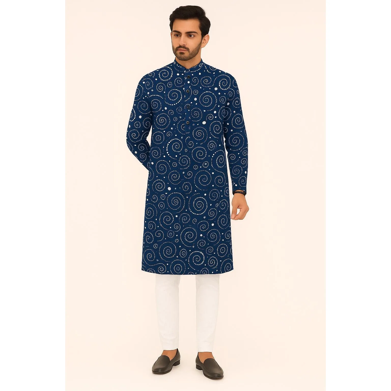 قفطان إسلامي دبي رداء رجالي بأكمام طويلة نمط عرقي 2026 بياقة واقفة ملابس عربية نمط وطني رداء إسلامي غير رسمي #3