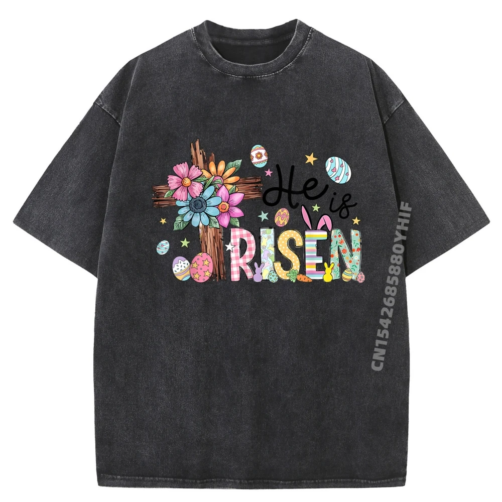 

Рубашки He Is Risen, футболка с рисунком, мужская футболка с коротким рукавом, мужские футболки с эстетическим принтом, стираная одежда для отдыха