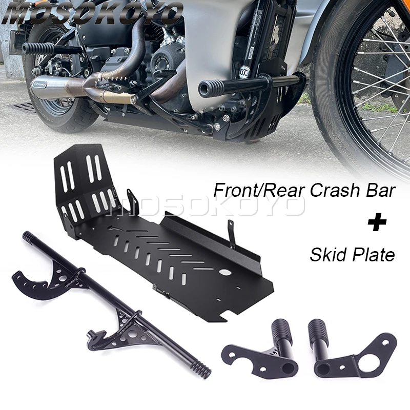 

For Harley Softail 2018-2023 FXBB FXBBS FXLR FXLRS FXLRST FXST FXRST Skid Plate Chassis Engine Guard Highway Crash Bar Protector