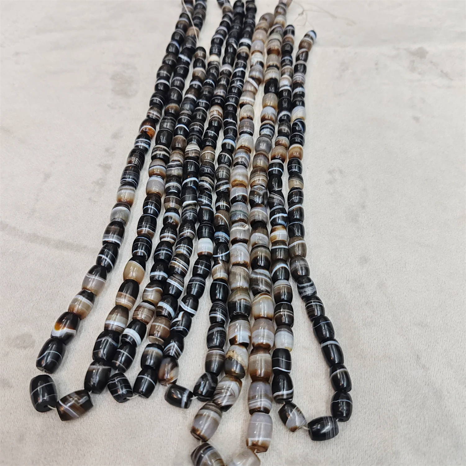 

1pcs/lot Natural Striped Agate Dzi 12×9mm Keg beads Loose beads diy Bracelet necklace Accessories Ethnic style jewelry handiwork