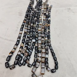1pcs/lot Natural Striped Agate Dzi 12×9mm Keg beads Loose beads diy Bracelet necklace Accessories Ethnic style jewelry handiwork