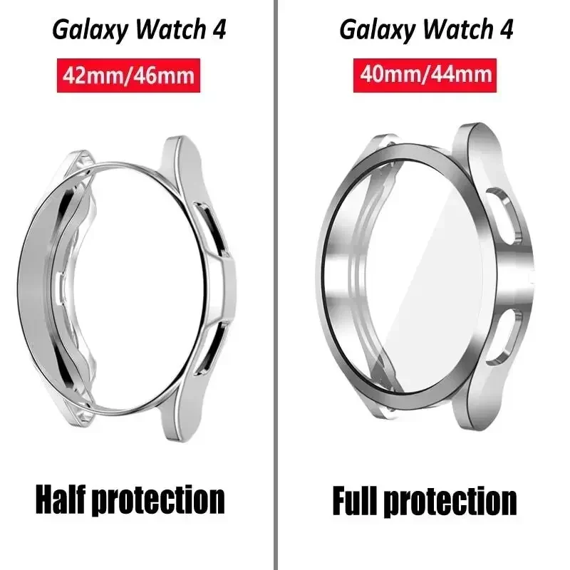 TPU Protective Case for samsung Galaxy watch 6/5/4 TPU Bumper cover Screen protector Galaxy watch 4 5 44mm 40mm