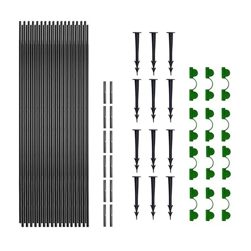 

A67P-18Pcs Garden Hoops For Netting Tunnel, Garden Hoops Greenhouse Frame Flexible Tunnel Arch Crop Protection Hoops