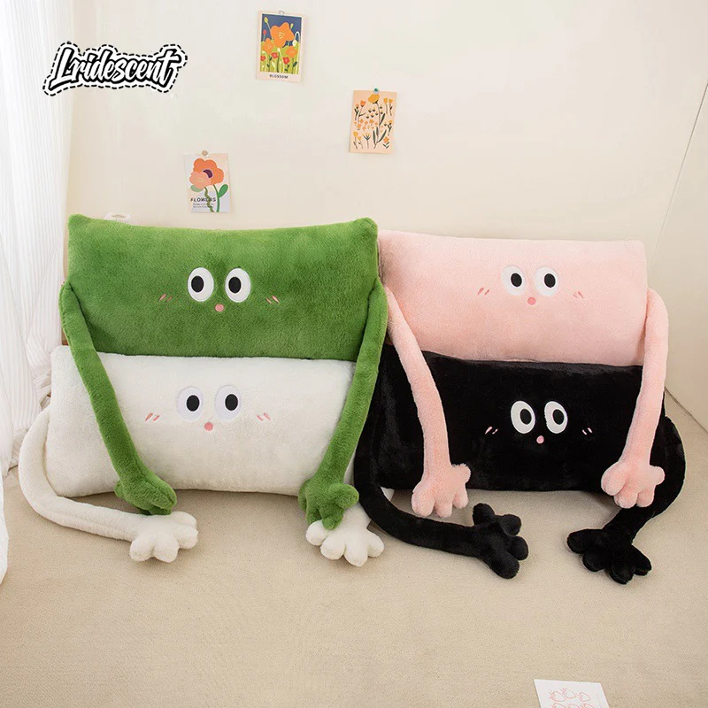 

Cute Big Eyes Long Arm Plush Doll Soft Pillow Sofa Cushion Waist Support For Girls Sleeping Hugging Chair Backrest