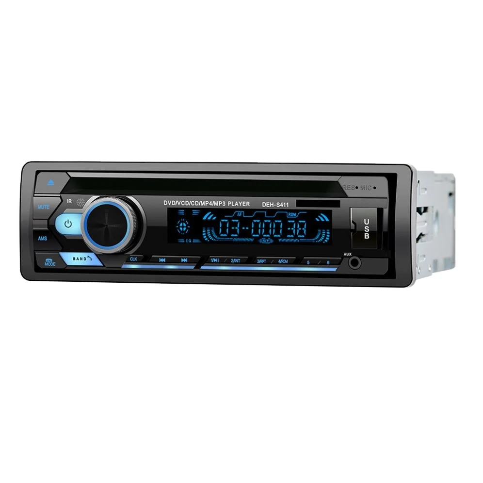 1 Din Car BT MP3 Player FM Transmitter Car Radio DVD Video Output MP4 CD Playback Hands Free Call