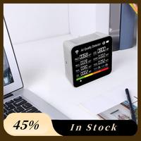 A78K New 15 In 1 Air Quality Tester Multifunctional Digital PM2.5 PM1.0 PM10 PM10 HCHO TVOC CO CO2 Meter For Home/Office White D
