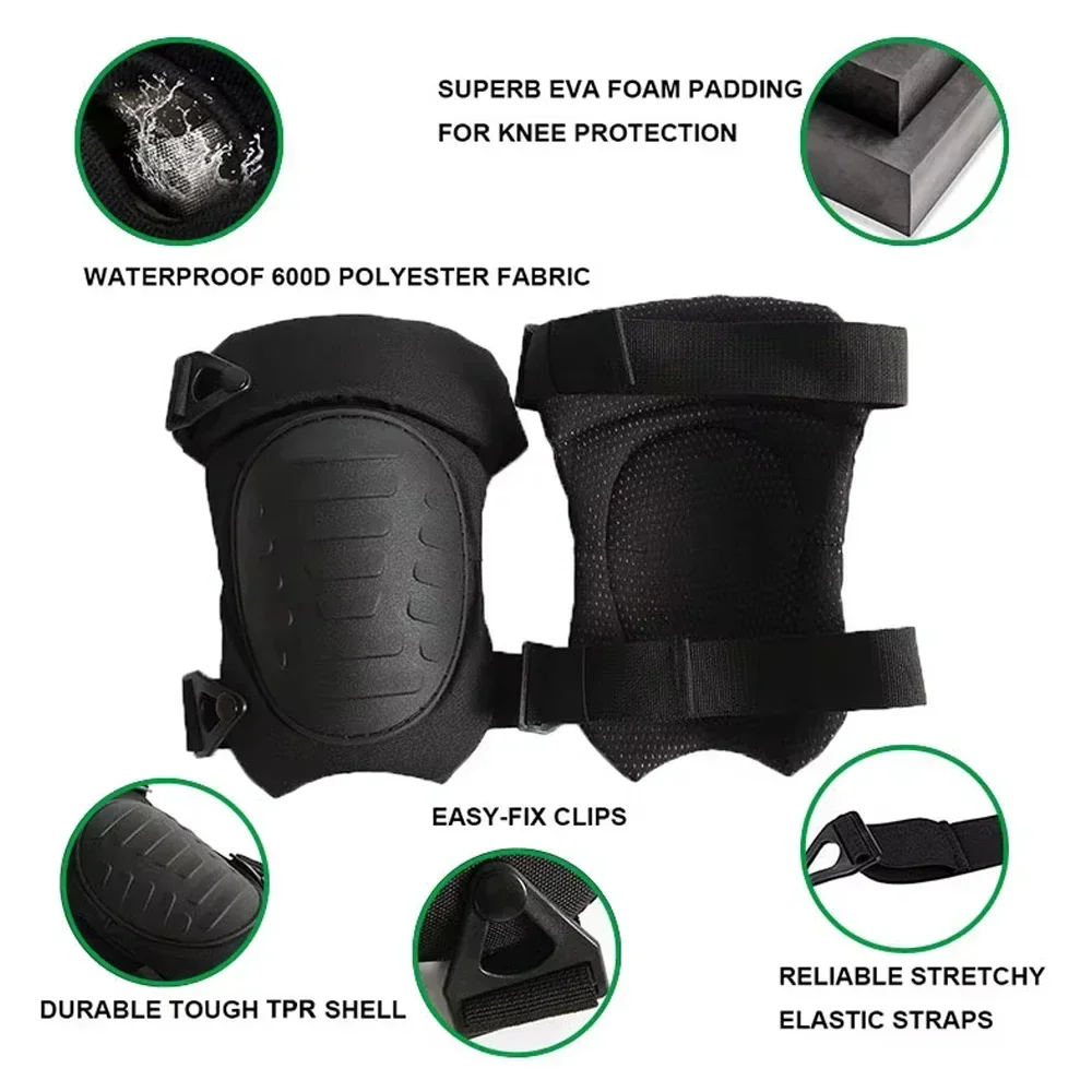 4Pcs/Set Tactical Knee Elbow Pad Set Airsoft Knee Elbow Protective Pads Combat Paintball Skate Outdoor Sports Safety Guard Gear