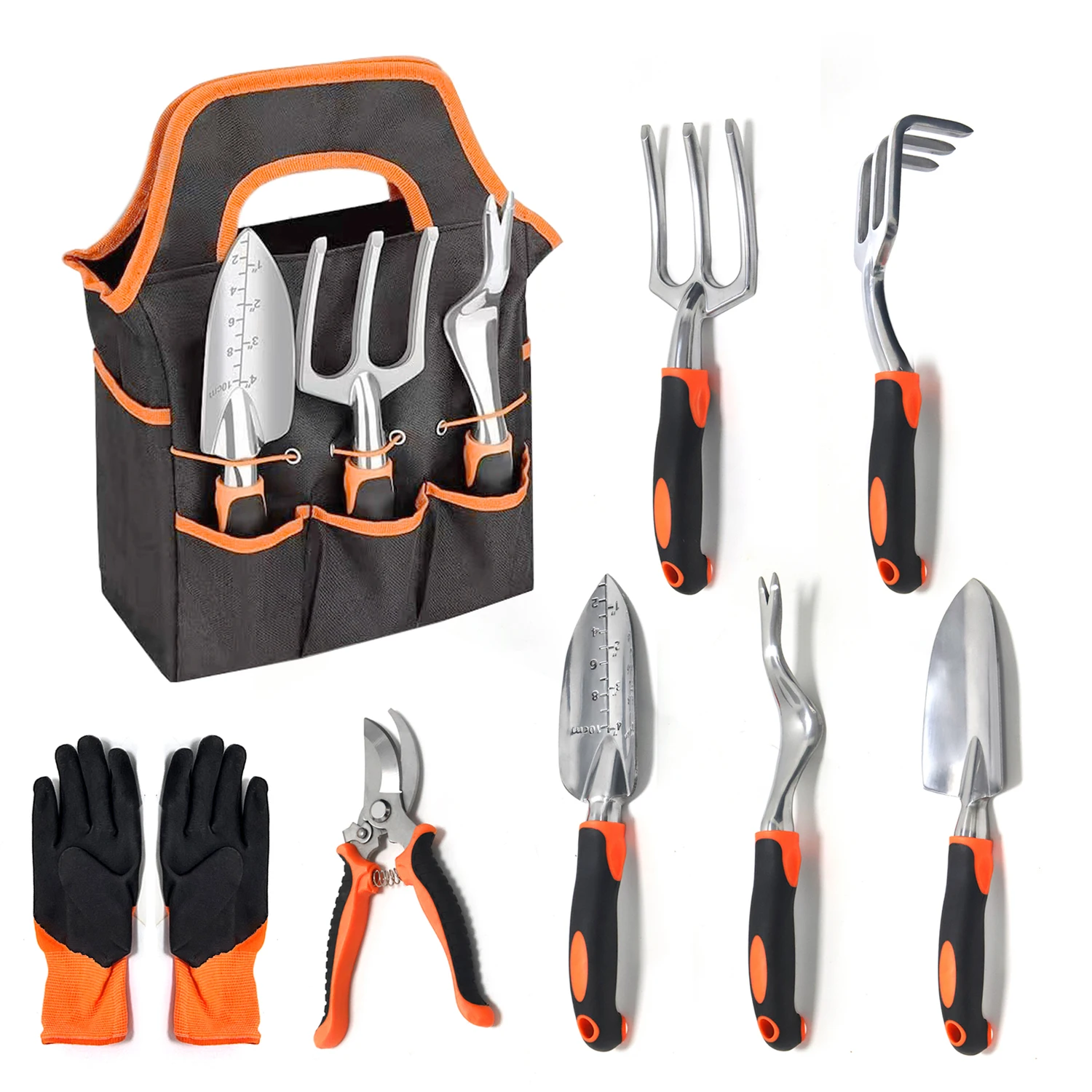 

8-Piece Bonsai Scissors Garden Scissors Tool Set Flower Home Garden Hand Tools Set with Bag