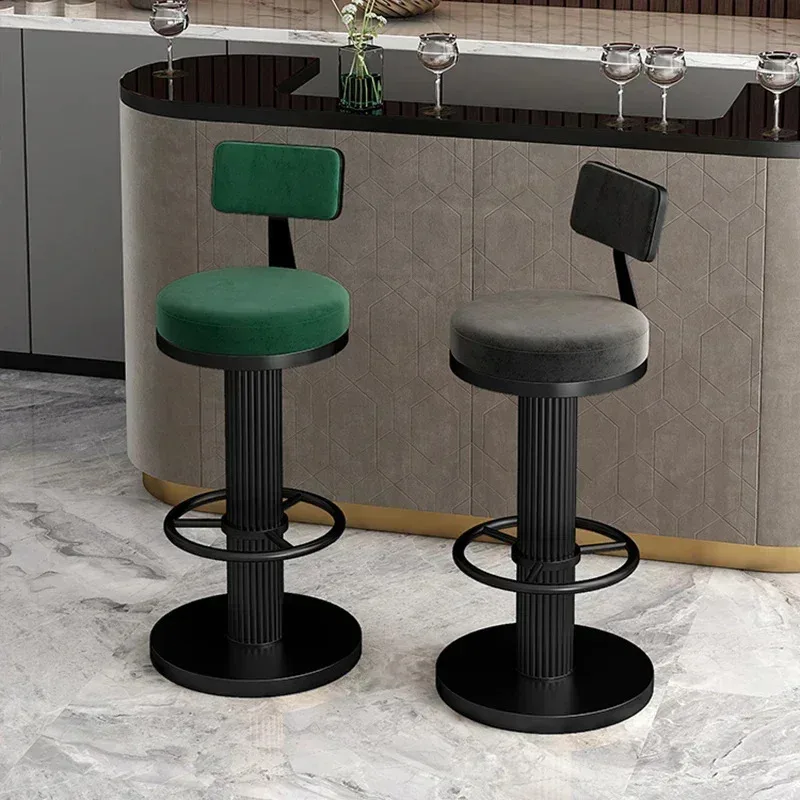 Taburete de Bar de oficina de maquillaje, accesorios de recepción de lujo, silla de Bar, tocador dorado alto, juego de muebles de jardín para banquete