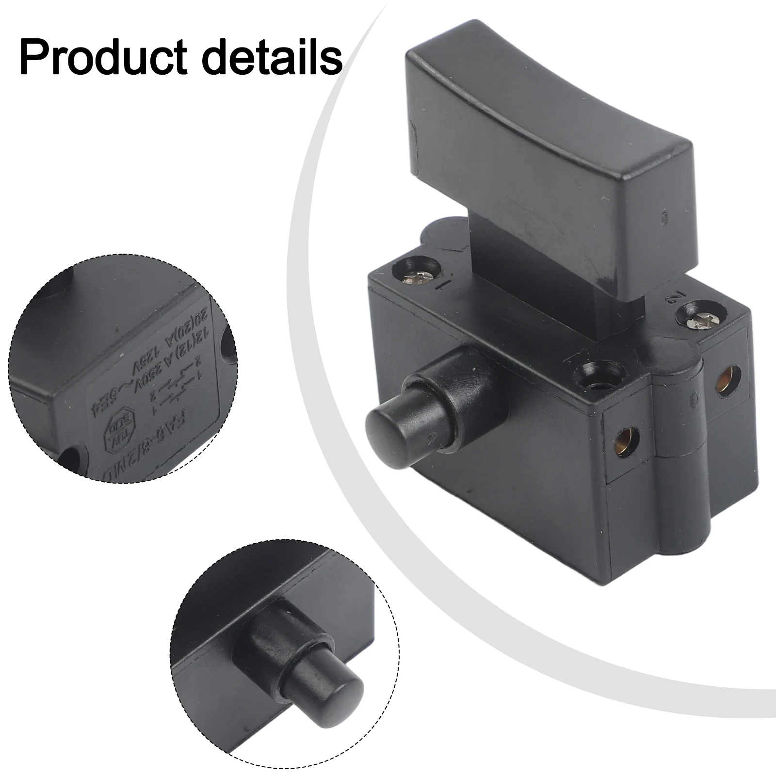 

Electric Planer Switch Speed Control Switch For Electric Power Tools Plastic-casing Triggers SPST Type Triggers