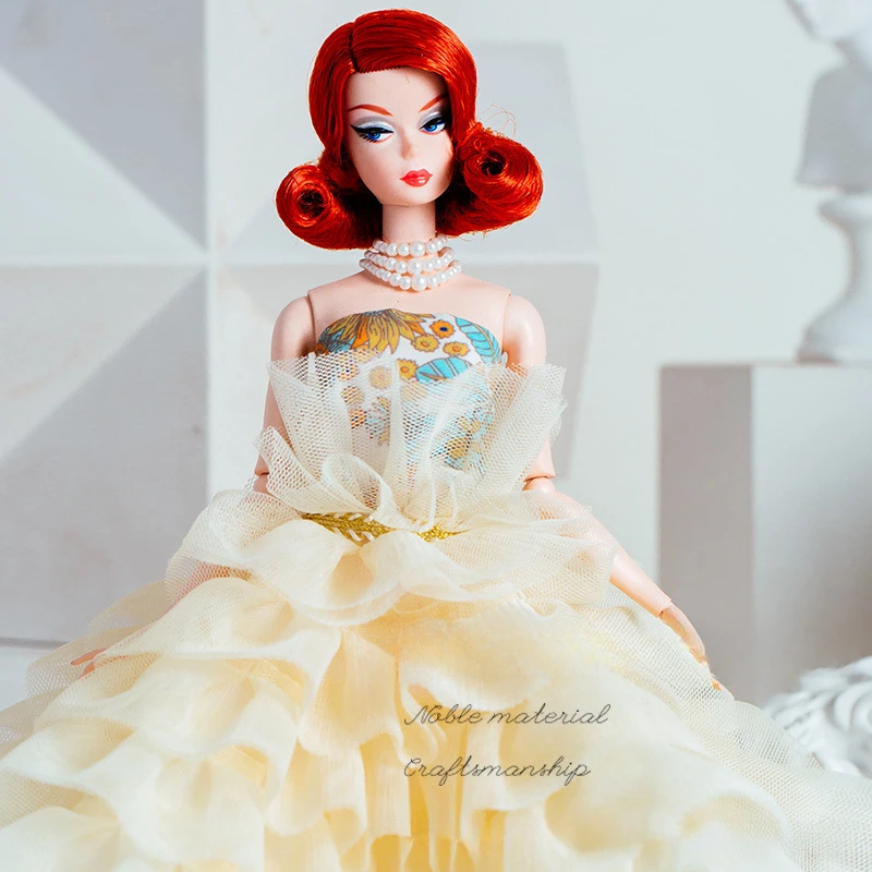 32 ซม.Supermodel ตุ๊กตาเสื้อผ้าชุดยุโรปแฟชั่นโรแมนติก Elegant ชุดอุปกรณ์เสริมชุดเจ้าหญิง DIY ของเล่นสะสมของขวัญ