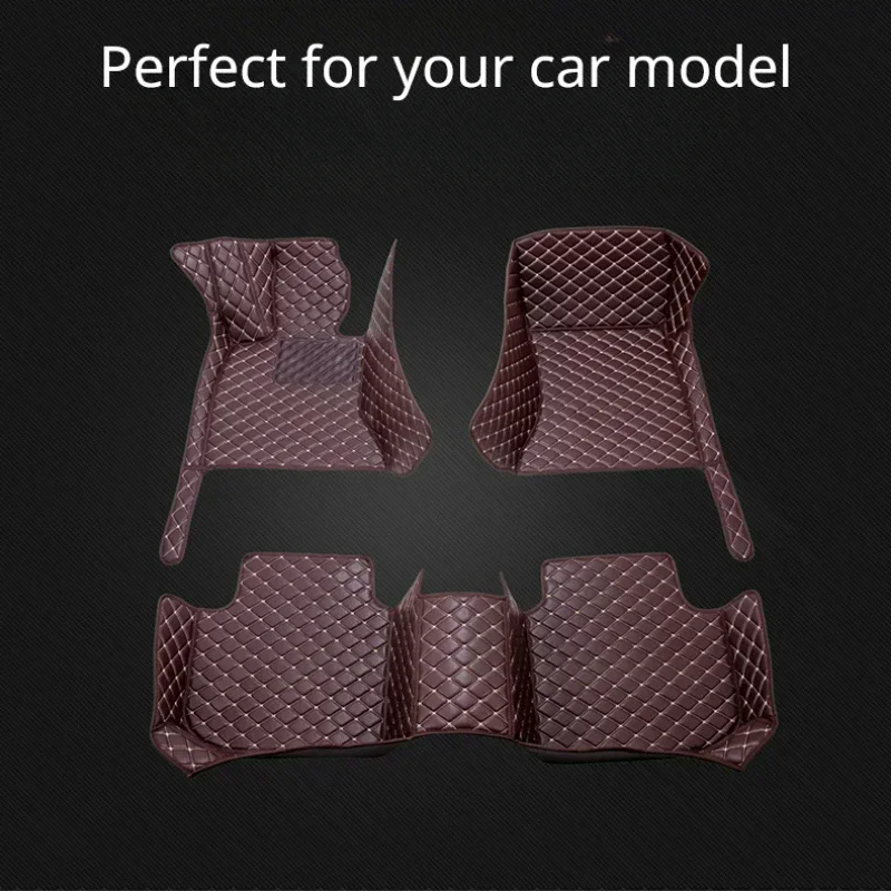 Custom Car Floor Mats for Geely Tugella 2019-2022 Year Artificial Leather Phone Pocket Carpet Interior Car Accessories