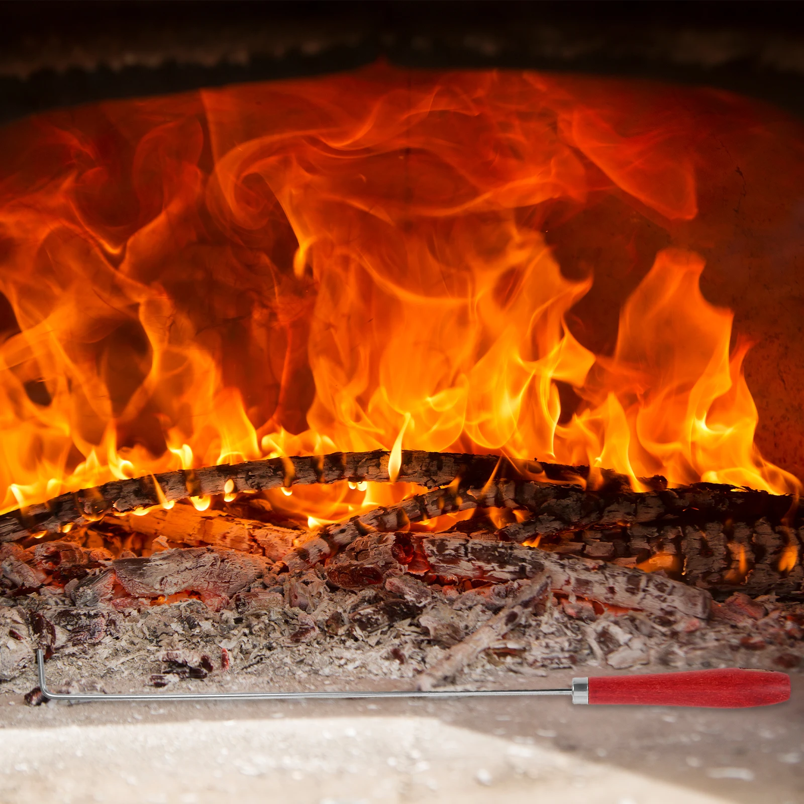 

2 шт., каминная палочка для покера, деревянная ручка, сверхмощные инструменты для костра из нержавеющей стали, портативные аксессуары для костра, в помещении и на открытом воздухе