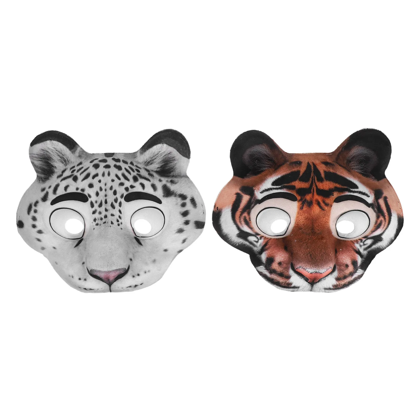 

2 Pcs Festive Mask Animal Costume Party 's Carnival Photo Prop Masks Face Cartoon for Outdoor