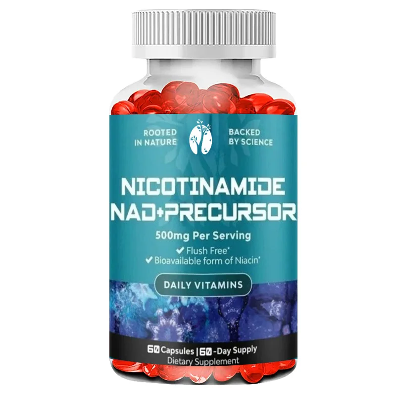 

Витамин B3 Ниацинамид 500 мг в капсулах - Митохондриальная энергия и мощная добавка для кожи, 60 капсул