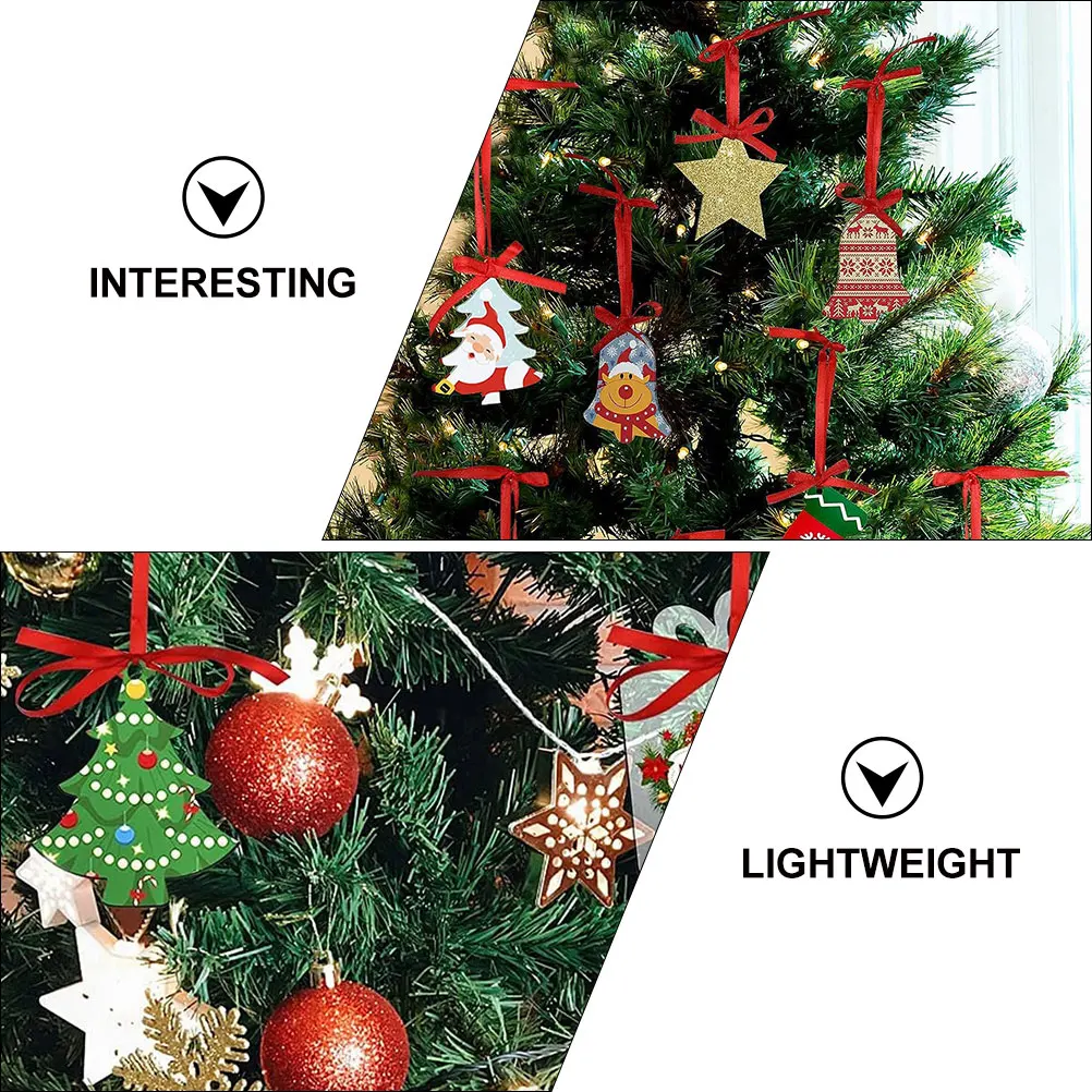 

40Set Xmas Acrylic Transparent Ornaments Christmas Tree DIY Blank Clear Hanging Decorations Acrylic Ornament Blanks