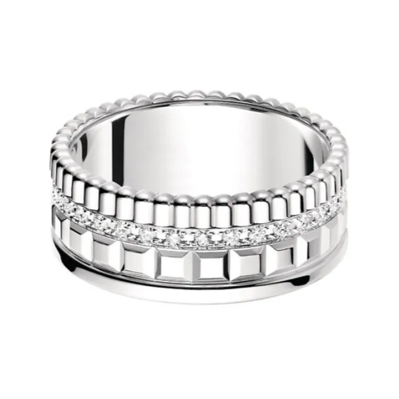 سلسلة خواتم مجوهرات مرصعة مضلعة رائعة متعددة المواد الأكثر مبيعًا لعام 2025، هدية العيد المفضلة، كلاسيكية عصرية